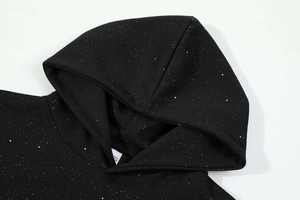 Sebanda Fabricant chaud personnalisé 330 Gsm poids lourd français blanc complet Overed Bling String tout strass à capuche hommes - Product Image 6