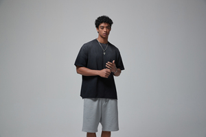 เสื้อยืดวินเทจซักได้หนาขนาดใหญ่สำหรับผู้ชายเสื้อยืดวินเทจยาวแบบถักลายแดดซีด - Product Image 3