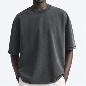 Mens Custom Logo Heavyweight Oversized T Shirt 180 GSM 100 Percent Cotton <b>Prime</b> Quality Blank Casual Streetwear - Product Image 1