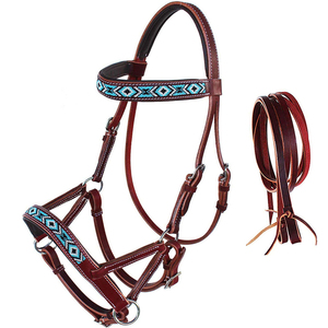 Brida de caballo de cuero para exteriores estilo sillín inglés de alta calidad profesional y personalización aceptada - Product Image 4