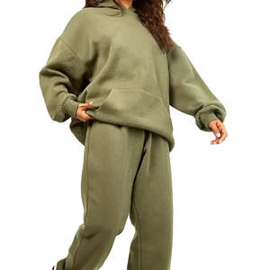 2025 personalizado lavado con ácido completo ZipupJoggingSuit y pantalón acampanado NewStyle 100% algodón HeavyFleece 400Gsm para mujeres - Product Image 6