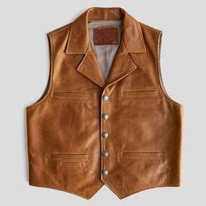 Factory Made <b>Men</b> <b>Leather</b> <b>Vest</b> Plain Dyed Breathable Custom Color <b>Men</b> <b>Leather</b> <b>Vest</b> Made in Pakistan - Product Image 1