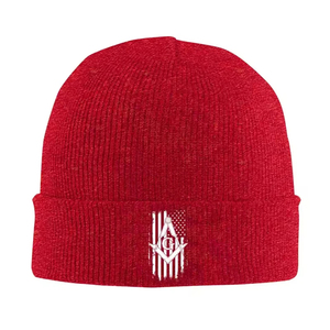 Gorro Masónico con Bandera Americana y Compás Cuadrado, Gorro Cálido de Invierno para Hombre y Mujer, Gorro de Punto Acrílico - Product Image 2