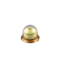 Boîte d'emballage transparente ronde en PET écologique, dorée, blanche, noire, 90 mm, 110 mm, avec couvercle en dôme, pour mini gâteaux, biscuits, bonbons, desserts, pâtisseries