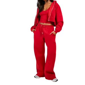 Wholesale <b>women</b> tracksuit OEM service crop top and <b>trouser</b> athletic wear Custom logo <b>women</b> tracksuit wholesale - Product Image 5