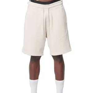 Pantalones cortos deportivos populares de calle para hombre con logotipo personalizado, pantalones cortos de gimnasio hasta la rodilla para hombre, pantalones cortos informales de algodón de rizo y hip-hop