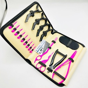 ชุดเครื่องมือต่อผมเคลือบด้วยผงสีชมพูบลัชออนรวมเครื่องมือที่จำเป็นทั้งหมดสำหรับการดูแลเส้นผมเครื่องมือจัดแต่งทรงผมที่มีคุณภาพสูง - Product Image 1