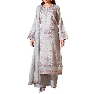 Collection brodée pour vente en ligne, vente en gros personnalisée, costume pakistanais pour femmes en 3 pièces, vêtements décontractés - Product Image 1