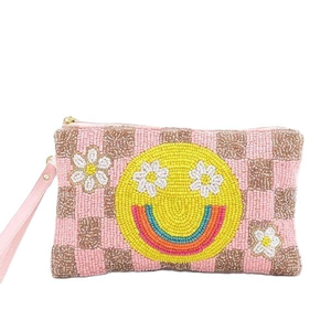 Monedero con cremallera bordada estilo bohemio monederos con cuentas al por mayor con intrincados patrones hechos a mano - Product Image 2