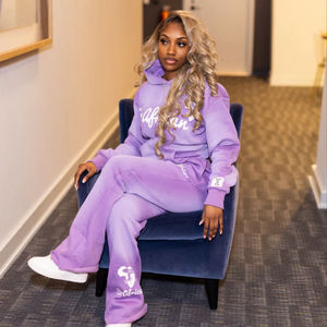 Acid Wash Sweatsuit Unisex Algodón Poly Blend Acid Wash Hoodie Jogger Set Logotipo bordado Premium Streetwear Outfit - Product Image 4