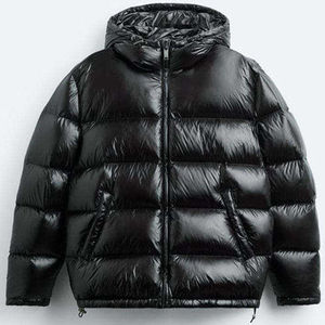 Veste d'hiver respirante et écologique pour hommes avec logo personnalisé avec col montant Position du logo avant Finition brillante Utilisation en extérieur - Product Image 1