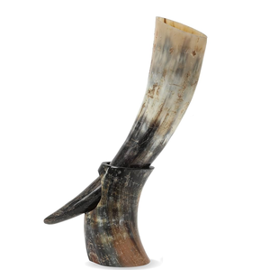 ถังเบียร์ tankard แบบสั่งทำตราไวกิ้งทำจากหนังฮอร์นห่อของตกแต่งสไตล์สัตว์ทะเลเป็นแรงบันดาลใจให้เป็นของขวัญ - Product Image 1