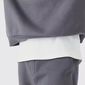 Logo personnalisé 400 Gsm Sweat pour hommes Épaule tombante Sweat à capuche en éponge française Taille XL Col à capuche brodé Motif solide - Product Image 4