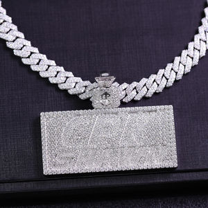 Los Más Vendidos, Joyería de Hombre Estilo Hip Hop, Moissanita Transparente VVS, Plata de Ley 925, Colgantes y Dijes de Moissanita - Product Image 4