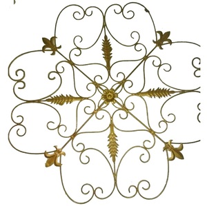 Grand design floral rond Accent mural en métal Art mural en fer noir bon marché au prix le plus bas - Product Image 6