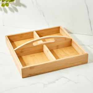 Ligero, duradero y fácil de mantener, opción versátil para el uso diario, bandeja divisoria de bambú hecha a mano natural - Product Image 3