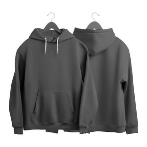 เสื้อมีฮู้ดขนาดใหญ่ใส่ได้ทั้งชายและหญิง, เสื้อสเวตเตอร์ถักลายสีพื้นผ้าฝ้าย100% ใส่สบายสวมใส่ได้ทุกวันขนาดพิเศษ - Product Image 4