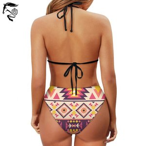 "ชุดบิกินี่เซ็กซี่พิมพ์ลายใหม่สำหรับผู้หญิง | ชุดว่ายน้ำบราและกางเกงชั้นใน2ชิ้นผ้าไนล่อน100% สแปนเด็กซ์ในราคาขายส่ง" - Product Image 3