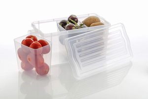 Caja de almacenamiento de cocina de 4 piezas, organizador de refrigerador, caja transparente de plástico, contenedores herméticos para congelación de alimentos en el hogar, novedad de 2025 - Product Image 5
