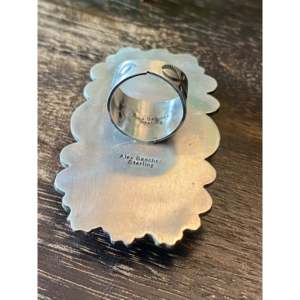 Alex Sanchez Natural Turquoise Sterling <b>Silver</b> Ring Size 7.5 - Product Image 5