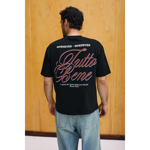 GRIMELANGE CAPISO T-shirt à col rond pour homme, 100 % coton biologique, coupe classique, avec détails imprimés - Product Image 4