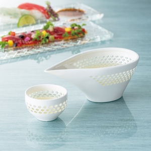 Porcelaine japonaise Katakuchi Saké PourerTraditional Tokkuri Sake Bottle & Cover Sauce Bowl Vaisselle pour la maison et le restaurant - Product Image 2