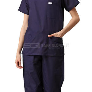 Tenues médicales d'été confortables pour femmes, couleur unie personnalisée, ensembles d'uniformes d'infirmière, tissu tricoté, vêtements de médecin - Product Image 1