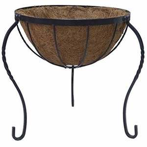 ที่วางกระถางต้นไม้โลหะทำจากลวดเคลือบผงสีดำสำหรับตกแต่งบ้านและสวน - Product Image 5