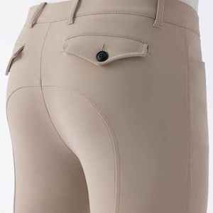 กางเกงขี่ม้าทรงใหม่คุณภาพสูงขายดีเอวสูงแบบเต็มตัวพร้อมแผ่นกันลื่นสำหรับผู้หญิง มีกระดุม - Product Image 3
