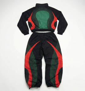 Ensemble survêtement coupe-vent pour homme, 2 pièces, veste et pantalon zippés, 100% nylon, résistant à l'eau, logo personnalisé, taille grande - Product Image 2