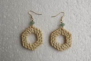 Handcrafted Rattan <b>Earring</b> Lightweight Rattan <b>Earrings</b> for Women Perfect for Summer Beachwear Boho Style Vacation Jewelry Gift - Product Image 4