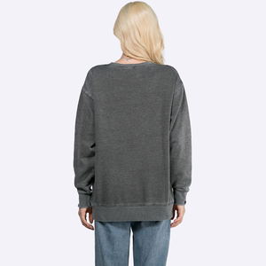 Personnalisé Automne Femmes 100% Coton Hip Hop Ras Du Cou Pull Sweat Avant Logo Décontracté Mode En Gros - Product Image 4