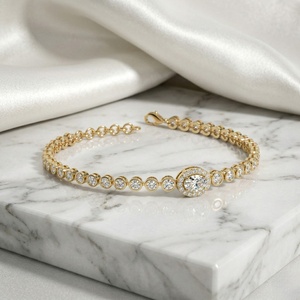 3.00 CTW Oval and Round Shape Diamond Tennis <b>Bracelet</b> in a Classic Continuous-Link Fine Jewelry Setting - Product Image 1