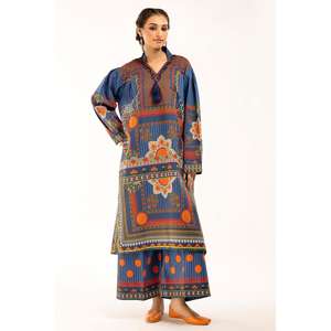 Conjunto de traje de jardín de 2 piezas para mujer, sin costuras, estampado, color azul marino - Product Image 2