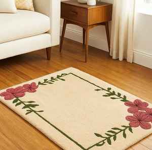 Alfombra de lana con mechones a mano suave Alfombra elegante y duradera para la decoración moderna de la sala de estar y el piso - Product Image 5
