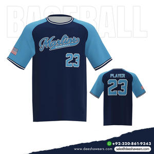 Jersey de Béisbol con Cuello Redondo, Diseño Personalizado, Uniforme de Equipo, Absorbe la Humedad, Anti-UV, Transpirable, Secado Rápido, Antibacteriano, Deportivo - Product Image 2