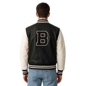 New Wholesale Mens Varsity <b>Jacket</b> PU Leather <b>Waterproof</b> Full Sleeve University College Mens Varsity <b>Jacket</b> With Pocket - Product Image 4