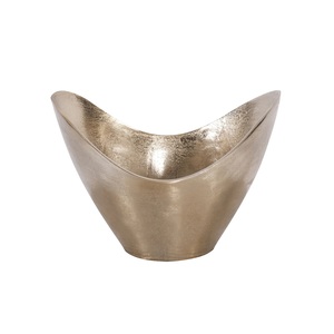 Tazón de fruta seca de Metal de diseño martillado con martillo acabado de latón hecho a mano chapado en oro Tazón decorativo elegante de Metal de aluminio - Product Image 1