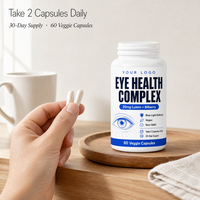 Capsules pour les yeux à la lutéine de myrtille pour adultes, 60 capsules végétales, non-OGM