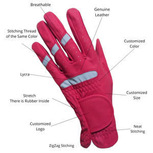 Guantes de Golf de Alta Calidad, Transpirables, Dedos Completos, para Hombre/Mujer, Cuero Genuino, Material Spandex, Mano Izquierda, Cabretta - Product Image 5