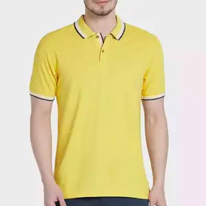 Camicie da golf indossano t-shirt in cotone 100% con tessuto piqué polo da uomo