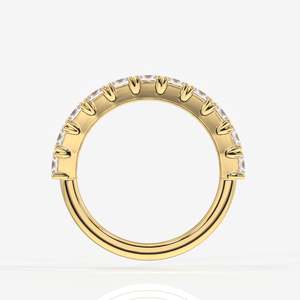 Princess Cut Moissanite Diamond Wedding Band 18K Gold <b>Ring</b> Elegant and Luxurious - Product Image 4