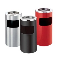Poubelle de bureau DB-07 de 4 gallons, poubelle ronde en acier inoxydable, poubelle commerciale, poubelle en métal, bac à déchets
