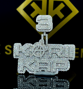 จี้ฮิปฮอปตัวอักษรที่กำหนดเองตัวอักษรกำหนดเองตัวอักษรนำโชคของคุณจี้ฮิปฮอปหมายเลขของผู้ชายจี้เพชรโมอิสเครื่องประดับฮิปฮอปน้ำแข็ง - Product Image 1