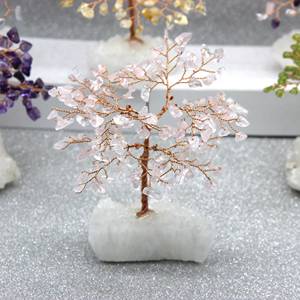 ต้นควอตซ์บอนไซประดับโต๊ะประดับด้วยลวดพลอยเทียมรูปนางฟ้าคริสตัลคลัสเตอร์ต้นไม้ที่ดีสำหรับบ้านสำนักงาน - Product Image 6
