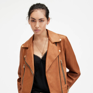 Chaqueta de moto de piel de oveja auténtica para mujer, tamaño de etiqueta personalizada, relleno de algodón, procesamiento crudo, venta al por mayor - Product Image 4