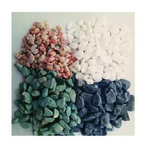 Vaso di piante artificiali decorazione multicolore colorato piccoli ciottoli di ghiaia - Product Image 4