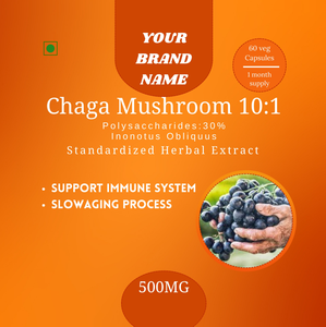 Cápsulas de extracto de raíz Cápsulas de extracto de hongos Chaga de alta calidad Directo del proveedor indio OEM Etiqueta privada Calidad Premium - Product Image 2