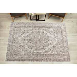 Alfombra Turca Medallion: Alfombra de Oficina Antideslizante y Fácil de Limpiar, Alfombra de Chenilla - Product Image 2