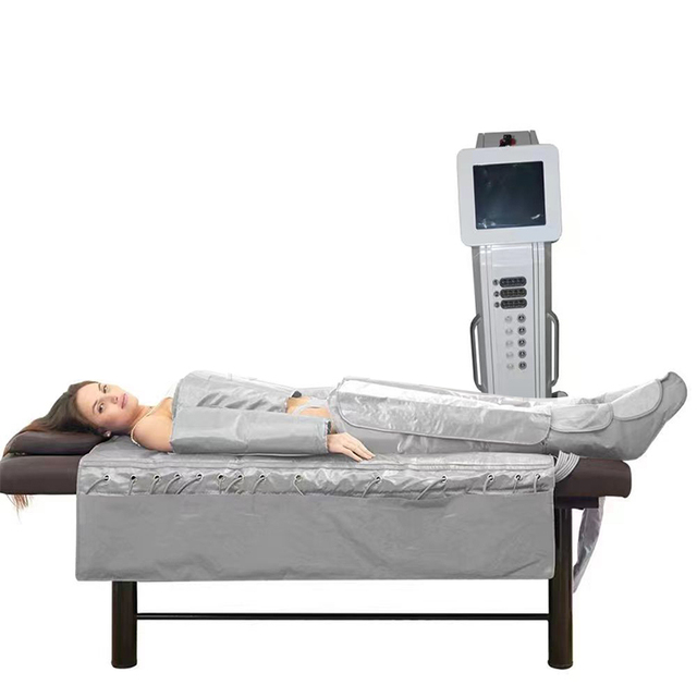 24 Bags Air Pressure Massage Presoterapia Full Body Suit Lymphatic Drainage System Therapy Machine Eliminate Edema